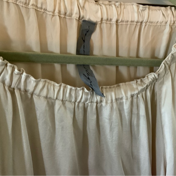 Raquel Allegra Ombré Tie-Waist Midi Dress Sz M/2 Silk Charmeuse Pink Med… - Picture 5 of 7